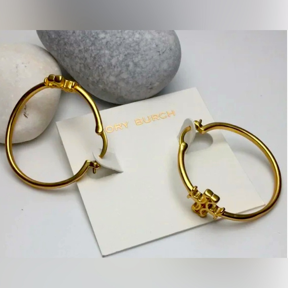 Tory Burch Gold Eleanor Hoop Earrings